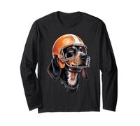 Tennessee Coonhound Dog Sport Lovers | Orange Football Manga Larga
