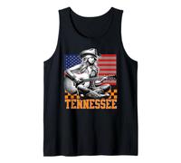 Tennessee Cowgirl Nashville Country Music Fan Guitar US Flag Camiseta sin Mangas
