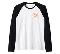 Tennessee Flag, Vintage Distressed Print Tennessee Tri-Star Camiseta Manga Raglan