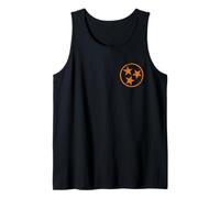 Tennessee Flag, Vintage Distressed Print Tennessee Tri-Star Camiseta sin Mangas