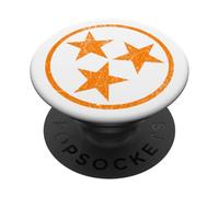 Tennessee Flag, Vintage Distressed Print Tennessee Tri-Star PopSockets PopGrip Adhesivo