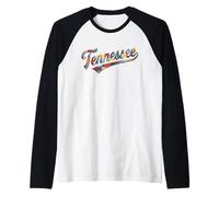 Tennessee Patchwork Script Southern Pride Women's Camiseta Manga Raglan