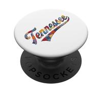 Tennessee Patchwork Script Southern Pride Women's PopSockets PopGrip Adhesivo