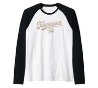 Tennessee Yarn Script Look Floral Southern Women and Kids Camiseta Manga Raglan