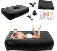 TENNIEX BBL - Colchón con agujero, cama de recuperación postoperatoria con agujero, cama inflable de PVC de 72 x 40 x 17 pulgadas, almohada BBL después de la cirugía, colchón de aire con interfaz de