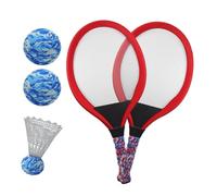 Tennis and Badminton Racket Outdoor Sport Kids Tennis | 1 Pair Educational Ball Sport Game with Shuttlecock for School Kindergarten Backyard Park