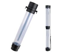 Tennis Ball Pick-up Tube, Detachable Telescopic Ťennis Funnel Stořage Holder, Lightweight Pořtable Ball Retrieval Tool With Adjustable Shoulder Strap, Capacity For 15 Tennis Balls, 1-Piece Clear