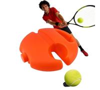 Tennis Buddy, Portable Tennis Trainer Rebound Ball Set for Solo Practice for Beginners/Adults - 1Base+1Balls (Orange)