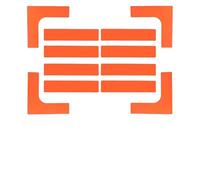 Tennis Floor Stickers - 13.39x2.95 Inches Court Line Marker Set | Portable Pickleball Court Marking Kit Outdoor | Anti-Slip Portable Tennis Sports Throw Down Accessories for Driveway School Outdoor