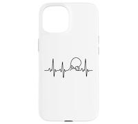 Tennis Heartbeat EKG Pulse Minimalist Player Carcasa para iPhone 15