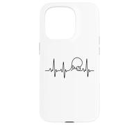 Tennis Heartbeat EKG Pulse Minimalist Player Carcasa para iPhone 15 Pro