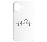 Tennis Heartbeat EKG Pulse Minimalist Player Carcasa para iPhone 16 Plus