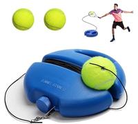 Tennis Practice Rebounder, Tennis Trainer Rebound Ball Kit with Tennis Ball Training Baseboard and 2 String Balls, Portable Tennis Self Trainer for Beginners Self-Practice and Solo Training (1 Pcs)