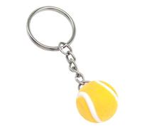 Tennis Schlüsselanhänger - Sport Anhänger | 3D Tennisball Schlüsselring für Sporttasche & Rucksack - Buntes Set als Belohnung für Kinder - 6er Pack, Filz-Optik, Gelb Pink Blau, Robustes Metall, Pro