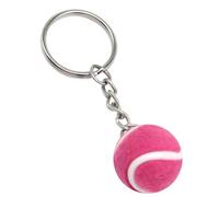 Tennis Schlüsselanhänger - Sport Anhänger | 3D Tennisball Schlüsselring für Sporttasche & Rucksack - Buntes Set als Belohnung für Kinder - 6er Pack, Filz-Optik, Gelb Pink Blau, Robustes Metall, Pro