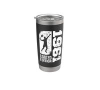 Tennis Tenista Jugador de tenis nacido 1961 Cumpleaños Tenis Vaso térmico de acero inoxidable de doble pared