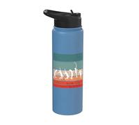 Tennis Tennis serve sports silhouettes Evolution motion Stainless Steel Insulated Water Bottle