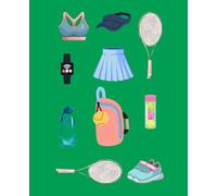 Tennis Vibes Notebook - Green Sporty Journal with Colorful Tennis Icons | Match Notes, Practice Tracker & Gift for Players