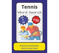 Tennis Word Search: Word Search with Easy to Read Print about Tennis, Puzzle Book, Tennis Activity, Brain Games, Players and More : 6x9 inches: 55+Puzzles...Gift for Vacations, Holidays and Relaxation