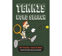 Tennis Word Search: Word Searches with Easy-To-Read print about Tennis | 6x9 inches, 110 pages | 50+ Puzzles.