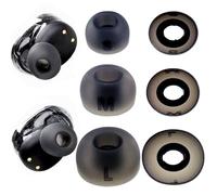 TENNMAK 6 almohadillas de repuesto para auriculares JBL Tune Buds/JBL Tune Buds 2, marca S/M/L en el interior, color negro