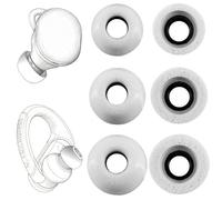 TENNMAK Almohadillas de espuma viscoelástica de repuesto para auriculares JBL Endurance Peak 3, Peak II, Peak, Endurance Race, Run 2 y 1MORE Triple Driver, color blanco