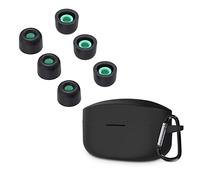 TENNMAK Almohadillas de espuma viscoelástica para Sony WF-1000XM4 y WF WI XBA Series WF-SP900 WF-XB700 WI-1000X, funda de carga (6 piezas de espuma M + funda)