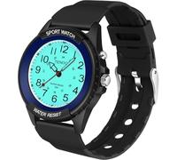 TENOCK Reloj De Pulsera Deportivo para Mujer AnalóGico De Cuarzo Resistente Al Agua hasta 50 M con Luz Nocturna para Combinar con Moda Casual O Actividad Deportiva (Negro&Azul)