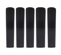 TENOR SAXOPHONE Cañas Professional Grade Resin Material BB 2.5 Sax Sax Reeds Conjunto con un caso protector para principiantes y profesionales 5 PCS (Negro)