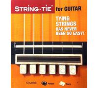 Tenor String-Tie BridgeBeads Set para guitarra clásica o flamenca española, perlas de color blanco perla