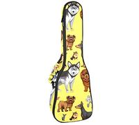 Tenor Ukulele - Bolsa de ukelele impermeable para ukelelele acolchado, ideal para conciertos soprano (21/23/24 pulgadas) lindo cachorro Husky Chihuahua Shar Pei Dog