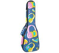 Tenor Ukulele Gig Bag impermeable Ukulele Case Mochila acolchada, ideal para concierto soprano (21/23/24 pulgadas) Funky Head teléfono fondo