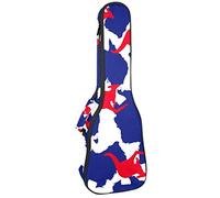 Tenor Ukulele Gig Bag - Mochila acolchada impermeable, ideal para concierto soprano (21/23/24 pulgadas), color azul Australia mapa rojo canguro