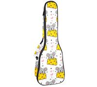 Tenor Ukulele Gig Bag - Mochila acolchada impermeable, ideal para concierto soprano (21/23/24 pulgadas) Doodle Mouse y queso