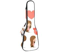 Tenor Ukulele Gig Bag - Mochila acolchada impermeable, ideal para concierto soprano (21/23/24 pulgadas) Love Boy & Girl