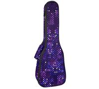 Tenor Ukulele Gig Bag - Mochila acolchada impermeable, ideal para concierto soprano (21/23/24 pulgadas), Pixelated Purple of the Outer Space