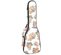 Tenor Ukulele Gig Bag - Mochila acolchada impermeable, ideal para conciertos soprano (21/23/24 pulgadas) Funny Pig Playing Beach Vocation