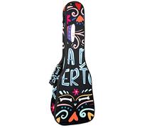 Tenor Ukulele Gig Bag - Mochila acolchada para ukelelele impermeable, ideal para concierto soprano (21/23/24 pulgadas) Day of the Dead Sugar Skull Bones