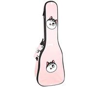 Tenor Ukulele Gig Bag - Mochila acolchada para ukelelele impermeable, ideal para concierto soprano (21/23/24 pulgadas), cabeza de perro Husky con hueso
