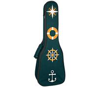 Tenor Ukulele Gig Bag - Mochila acolchada para ukelelele impermeable, ideal para concierto soprano (21/23/24 pulgadas) Marine Beach Brújula Ancla