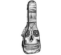Tenor Ukulele Gig Bag - Mochila acolchada para ukelelele impermeable, ideal para concierto soprano (21/23/24 pulgadas), calavera con sombrero