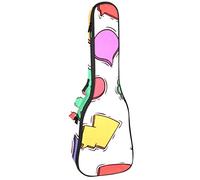 Tenor Ukulele Gig Bag - Mochila acolchada para ukelelele impermeable, ideal para concierto soprano (21/23/24 pulgadas) Sketch Doodle Style Speech Bubbles