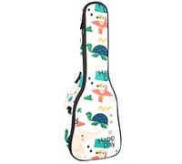 Tenor Ukulele Gig Bag - Mochila acolchada para ukelelele impermeable, ideal para concierto soprano (21/23/24 pulgadas) Happy Day Toucan Turtle Elephant Doodle