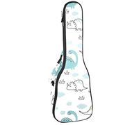 Tenor Ukulele Gig Bag - Mochila acolchada para ukelelele impermeable, ideal para concierto soprano (21/23/24 pulgadas) dibujado a mano Doodle sin costuras