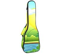 Tenor Ukulele Gig Bag - Mochila acolchada para ukelelele impermeable, ideal para concierto soprano (21/23/24 pulgadas) Frogs Living by the Pond
