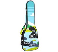 Tenor Ukulele Gig Bag - Mochila acolchada para ukelelele impermeable, ideal para concierto soprano (21/23/24 pulgadas) Loon Bird Family In the Lake