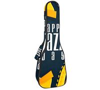 Tenor Ukulele Gig Bag - Mochila acolchada para ukelelele impermeable, ideal para conciertos soprano (21/23/24 pulgadas) Happy Jazz Day Saxofón Piano Violín Music