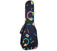 Tenor Ukulele Gig Bag - Mochila acolchada para ukelelele impermeable, ideal para conciertos soprano (21/23/24 pulgadas) Neon Funky Head Phone