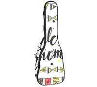 Tenor Ukulele Gig Bag - Mochila acolchada para ukelelele impermeable, ideal para conciertos soprano (21/23/24 pulgadas) Welcome Home