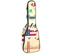 Tenor Ukulele Gig Bag - Mochila acolchada para ukelelele impermeable, ideal para conciertos soprano (21/23/24 pulgadas), turista, Estados Unidos, viajes
